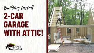 Building a Garage with Attic Space [upl. by Cirdahc]