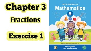 Class 5 math chapter 3 Exercise 1  Fraction National book foundation2024 ilmi darasgah [upl. by Anaya112]