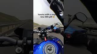 2023 yamaha mt09 vs stage 1 bmw 320İ g20 😎 [upl. by Ekram212]