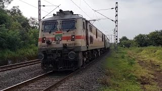 OFFLINK Special  Train of CR Led By Loco of WR ft BRC WAP7 Led MASCSMT SF Express At Akurdi [upl. by Aarika698]