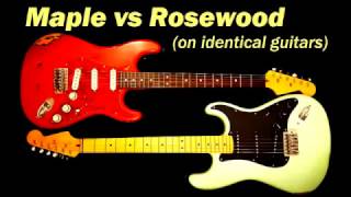 Maple vs Rosewood fretboardneck comparison [upl. by Nerdna988]