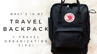 Whats in my travel backpack  travel organization tips  studytee [upl. by Cowey]