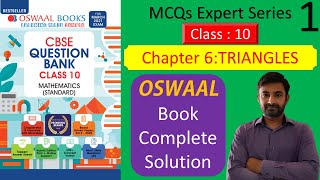 Chapter 6 TRIANGLES Part 1 OSWAAL CBSE MCQs Chapterwise for Term 1 Class 10 Mathematics [upl. by Najib]