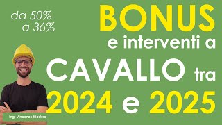 Come comportarsi con i bonus a cavallo tra il 2024 e il 2025 Eco sisma e casa 50 e 35 [upl. by Amadas]