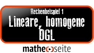 Lineare homogene Differentialgleichung mit Trennung der Variablen lösen Beispiel 1  A5302 [upl. by Nauqat516]