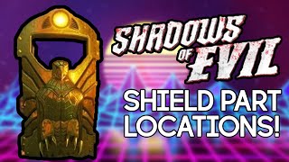 Shadows of Evil Rocket Shield Part Locations Black ops 3 Tutorial [upl. by Knipe]