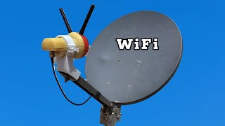 How to make an antenna for longrange WiFi networks using LNB [upl. by Alaunnoif]