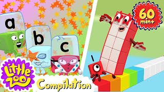 Numberblocks amp Alphablocks Compilation  Numbers amp Alphabet Math amp Phonics  Cartoon For Kids [upl. by Odrareg]