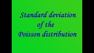 Standard deviation of Poisson distribution explain in simple method [upl. by Eanrahs371]