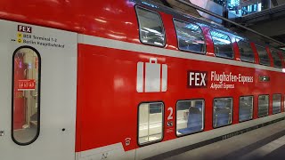 FlughafenExpress mit BR147ampAnzeiger in Berlin Hbf tief FEX18960 Berlin Hbf tief [upl. by Idalina]