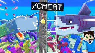 I Secretly CHEATED in a Minecraft UNDERWATER MOB BATTLE Competition [upl. by Conall]