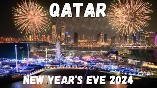 New Year 2024 celebration at Lusail Boulevard  Doha Qatar [upl. by Idieh608]