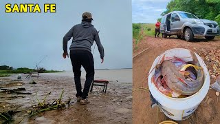 NOS QUEDAMOS ENCAJADOS PESCA CON BARRILETE EN SANTA FE Rio Paraná [upl. by Kramlich]