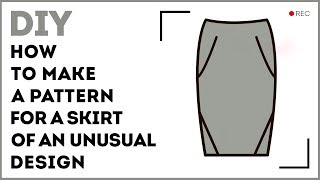 DIY How to make a pattern for a skirt of an unusual design How to change the tucks in a skirt [upl. by Anos]