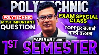 55 1st Semester Polytechnic  1st Semester Special Class  One Shot Class astechnic polytechnic [upl. by Yzdnil]