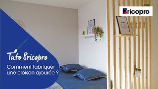 Comment fabriquer une cloison ajourée   Bricopro [upl. by Aeht574]