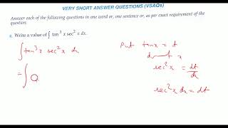 Write a value of Integration tan3 x sec2 x dx [upl. by Eniamret]