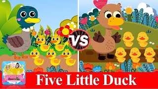 Five Little Ducks  THE BEST Songs for Children 2 version [upl. by Olemrac]