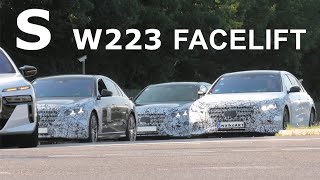 Mercedes Erlkönig SKlasse MoPf W223 Massive Testing SClass FACELIFT 2026 CONVOY  4K SPY VIDEO [upl. by Lerred]