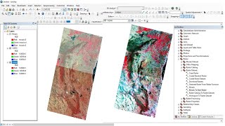 Band Composite amp Mosaic of Landsat 8 data in ArcGIS [upl. by Ardelis]