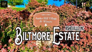 Biltmore Estate Antler Hill Village and Winery walking tour 4K [upl. by Ruyam]