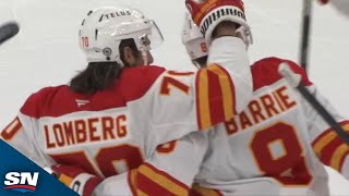 Tyson Barrie Blasts Home His First Goal In Flames Jersey [upl. by Uot]