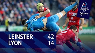 Leinster v Lyon 4214  Heineken Champions Cup highlights [upl. by Namreh395]