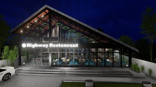 1350 sq ft Highway restaurant design [upl. by Ramu]