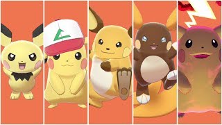 FULL PIKACHU EVOLUTION TEAM  ALL FORMS [upl. by Lathrop]