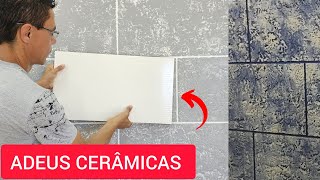 REVESTIMENTO ALTERNATIVO OS FABRICANTE DE CERAMICA NAO QUER QUE VOCE SAIBA DISSO VEJA COMO SUBSTITUI [upl. by Akemej]