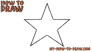 How to draw a Star SUPER EASY  Easy stepbystep drawing tutorial [upl. by Cod]