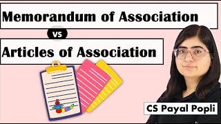 MOA vs AOA  Difference between Memorandum of Association and Articles of Association  MOA  AOA [upl. by Niwdla]