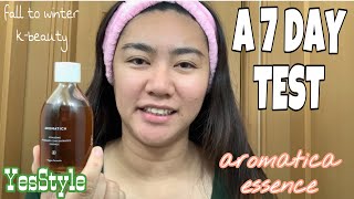 AROMATICA ESSENCE A 7 DAY TEST  YesStyle Fall to Winter Kbeauty [upl. by Olnee]