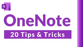 Top 20 Microsoft OneNote Tips and Tricks  How to use OneNote effectively amp be more organized [upl. by Kennie]