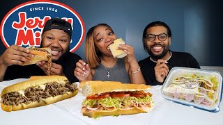 JERSEY MIKES MUKBANG  Philly Cheese Steak  Italian Sub Mikes Way [upl. by Osbourn]