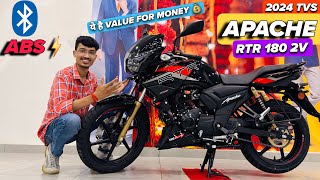 2024 TVS Apache RTR 180 2V Detailed Review  Apaches RTR 180 Onroad Price Mileage and Features tvs [upl. by Elehcim]