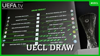 UEFA Europa Conference League knockout round playoff draw [upl. by Akyeluz]