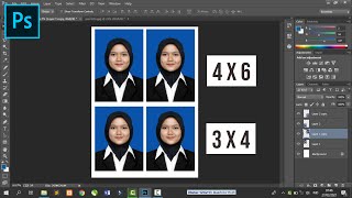 Cara Membuat Ukuran Pas Foto 4x6 dan 3x4 di Photoshop [upl. by Neltiak]