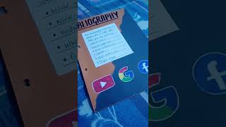 Bibliography page💡l how to make bibliography page for project l easy and simple to make shorts yt [upl. by Leverett]