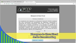 AFIP Blanqueo de Clave Fiscal desde Homebanking [upl. by Amaral]