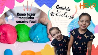 Como fazer MASSINHA caseira fácil 4 ingredientes [upl. by Ahsita]