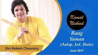 Raag Yaman Aalap  Shri Rakesh Chaurasia  Bansuri  Flute  Part 15 [upl. by Ailet]