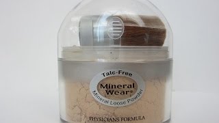 PHYSICIANS FORMULA MINERAL WEAR LOOSE POWDER REVIEW [upl. by Georgeanne919]