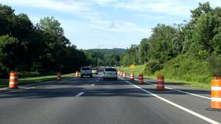 Taconic State Parkway Croton Reservoir Construction Zone southbound [upl. by Aisela]