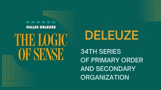 Deleuze 34th Series of Primary Order and Secondary Organization [upl. by Verla288]