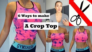 How to Make a Cropped top without any cutting  6 different ways [upl. by Undry]