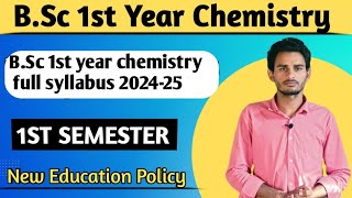 bsc 1st year 1st semester chemistry syllabus 2024  chemistry bsc 1st year syllabus  bsc 1st year [upl. by Simmonds]