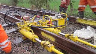 Stressing Continuously Welded Rail on the GWSR [upl. by Malliw]