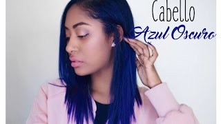 Tutorial Cabello Azul Oscuro ♡ DIY Dark Blue Hair [upl. by Nahtal62]