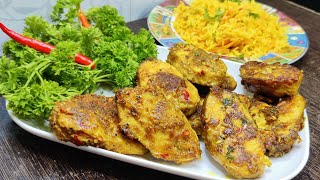 MASALA FISH FRY  FISH FRY  HAMOUR FISH RECIPE [upl. by Akemaj]